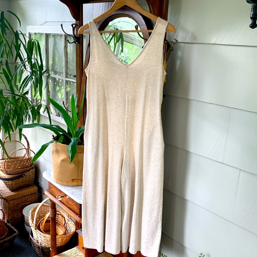 AnyBody Petite Jumpsuit in Oatmeal
